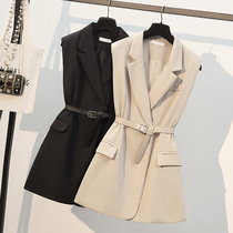 Cashew suit waistcoat waistcoat 2022 spring autumn new fashion temperament Outer lap shoulder vest sleeveless Western suit waistcoat