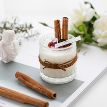 DIY scented candle cinnamon lemon slices handmade home fragrance decoration embellishment