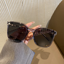 Big face thin net red female glasses ins square frame black goggles mens tide Deng Chao same sunglasses