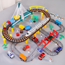 Small train toy rail car electric high-speed rail car through the big adventure 4-6 childrens puzzle gift 3-year-old boy