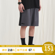 PCLP Burn Mark Collision Color Function Shorts Summer National Trendy Straight Drum Pants Casual 50% Pants