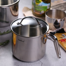 Diversion nozzle filter residue milk pot 18 10 stainless steel milk cup milk pot soy milk baking hot soup with height and thick bottom 14cm