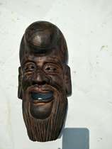  Performance decoration Folk wood carving Nuo carving Nuo Drama Nuo God Nuo mask Face mask Grimace face Nuo dance Nuo sacrifice 30cm