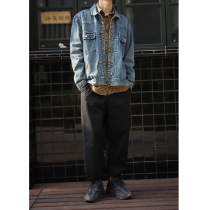 LH Store Spring Autumn New High Quality Water Wash Made Old Pocket Denim Jacket Man Casual 100 Lap Jacket Jacket