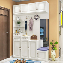 Minimalist Modern Door Hall Cabinet Suxuan Cabinet Composition European-style Shoes Cabinet Change of shoes stool Open Multifunction Cloister Customize