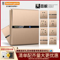 Melan Zhlan Golden Switch Socket 86 Type Concealed Home 23 Jack Air Conditioning Wall With USB Socket Panel