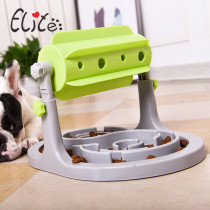 Export Eli cat dog food basin toy roller drain container slow food device adjustable food equipment pet supplies