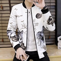 Warmond Lord hit the autumn with high-end printed jacket mens totem jacket fashion sashimi youth long sleeve nay