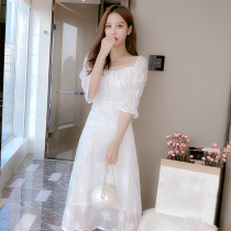 Straight dress women beach dress long fairy dress 2020 new summer temperament waist long skirt