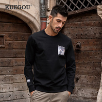 Special price] Mens necropolis for mens spring repairs round collar clothes Fashion patch with long sleeve blouse jacket 3271