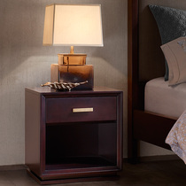 Tao home Sydney bedside table sleeper American room furniture red poplar wood locker bedside drawer cabinet bedside cabinet