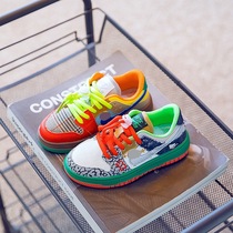 UK Next Sara Children Mandarin Duck Board Shoes 2021 Autumn New Boy Fashion Sport Non-slip Color Tide Shoes