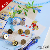 Tang Rabbit rabbit handmade DIY magnetic buckle suction buckle thin article ancient sweep silver light gold ancient bronze 14 18MM