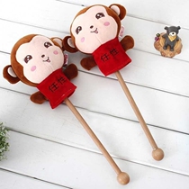 Back thumping hammer wood hammer knock back health toy calf soft massage stick beating hammer doll