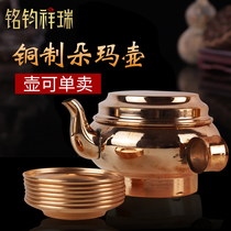 Caliber 10cm red copper Dorma pot Tibetan tantric supplies holy water cup bottle bottle contains 7 saucers auspicious