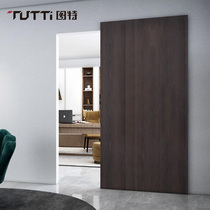 Tut barn sliding door hanging wheel wooden door invisible ghost door set frameless sliding door hidden pulley T912