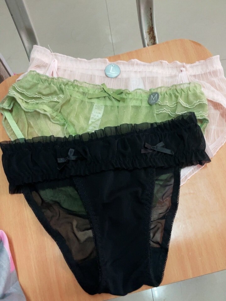 诱惑甜美网纱速干少女低腰性感火辣蕾丝蝴蝶结三角内裤 - 买家秀图片