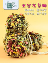 Huimeng flowers fruits and vegetables molars weaving grass balls Timothy grass ball toys reliving boredom