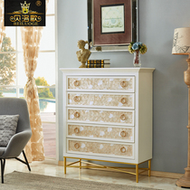 Beloge shell furniture cabinet Cabinet Nordic light luxury porch bedroom cabinet model room bucket kitchen corner storage cabinet