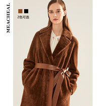 Misier long fur womens 2019 winter new young fur one-piece warm thick coat shopping mall same style