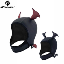 Divecica recommends cute cartoon new version of the little devil diving headgear custom diving cap personalized customization