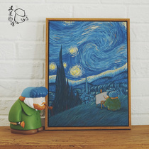 Grand Museum of Fine Arts Series Prints World Famous Paintings Original Van Gogh Starry Sky Living Room Painting Decorative Paintings
