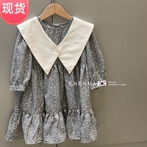 South Korea Dongdaemun Girls Liondress 21 Autumn dress Hans version of the Korean Air Female Baby Snow spinning Chopped Flowers Skirt