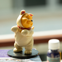 Winnie the Pooh puppy hand-run desktop small ornaments cute cartoon doll model cake toy gift