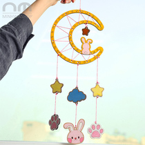 Original design Childrens small fresh diy painting Graffiti hanging wind chimes door decoration Cute bedroom room layout