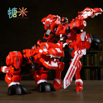 Genuine steel dragon 2 Ultraman power deformation toy 6 dinosaur King Kong robot combination Boy child