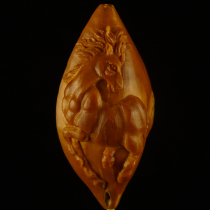 Merlin nuclear pure handmade horse to success Qi bamboo olive walnut carving Su Gong new single seed wen play collection