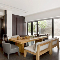 High-end custom Ifit home solid wood tea table table and chairs combined living room guests New Chinese tea table tea side table brief