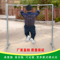 Steel tube clotheshorse Balcony Clothing Display Rack Single Bar Floor Galvanized Water Hanger Pendulum Stall Simple Sunburn Shelving Shelving Shelving