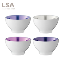 British imported LSA rainbow Pearl ceramic dessert salad bowl 4 gift box set light luxury tableware