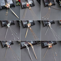Ancient style hairpin headgear girl Hanfu hair accessories ancient clothing tassel step shake accessories retro Super fairy hairpin ancient accessories
