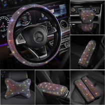 Car interior diamond-encrusted handbrake gear Seat belt shoulder cover Hot diamond handle set Decoration supplies ladies full drill pillow