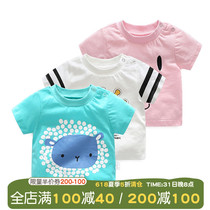 Seven baby girls T-shirt summer clothes 0 short sleeve blouse newborn 6 months spring summer and summer money for casual outfits Q