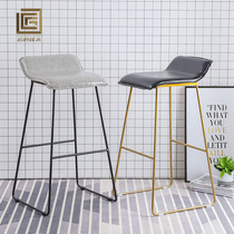 Nordic bar chair wrought iron home creative stool cafe front desk Net Red fashion bar chair modern simple