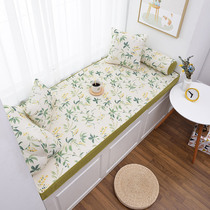 Floating window mat modern ins pastoral fresh cotton and linen window mat pattern embroidery non-slip dirt-resistant custom sponge card holder