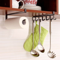 Hanging nail-free kitchen paper towel rack cabinet under the rack hook hook-free punch-free spoon shovel rack