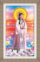 Boutique South China Sea Guanyin Bodhisattva Western Sanholy Pure Bottle View Bodhisattva 5D Cross embroidered kit embroidery delivery tool