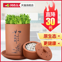 Gengyunshe soil pottery bean sprouts cans household bean sprouts machine mung bean tooth hair tooth machine raw bean sprouts artifact raw peanut wheat rice Stone