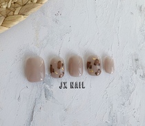 Small Red Book Medecine Sheet Finished Hand Phototherapy Wearwear Chia Fake Nails Stick Nude Tea Color BAO WEN Gold Leaf Length