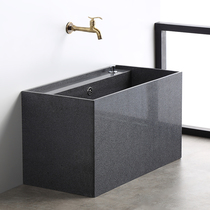 Stone marble mop pool 76cm extra long pool Balcony Rectangular wash mop basin Sink Floor-to-ceiling oversized