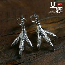 Bull blunt precision Takaqiao Hawk Claw Pearl Claw 925 pure silver necklace to be inscribed with hand - made silver accessories