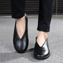 New Tai Chi Shoes Soft Bull Leather Bull Leather Bull Gluten Ground Practice Shoes Bull Leather Taijiquan Shoes Morning Practice Kung Fu Shoe Cover Feet Unlace