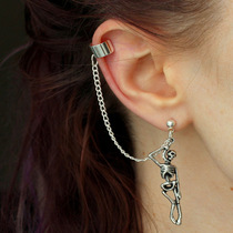 Hell call dark goth punk skull earrings European and American earrings skull ear clip Halloween heavy metal wind