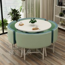 Nordic Roundtable Negotiation Table And Chairs Composition One Table Four Chairs Business Reception Brief Party Desk Sales Department 4s Shop Home Use Table