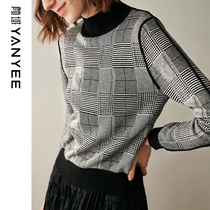 Yan Yuan Women's Winter 2022 New Sweater Vintage All-match Slim Turtleneck Sweater Top