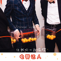 Wedding game props shake table tennis butt shorts wedding door tricky best Man Group electric hip